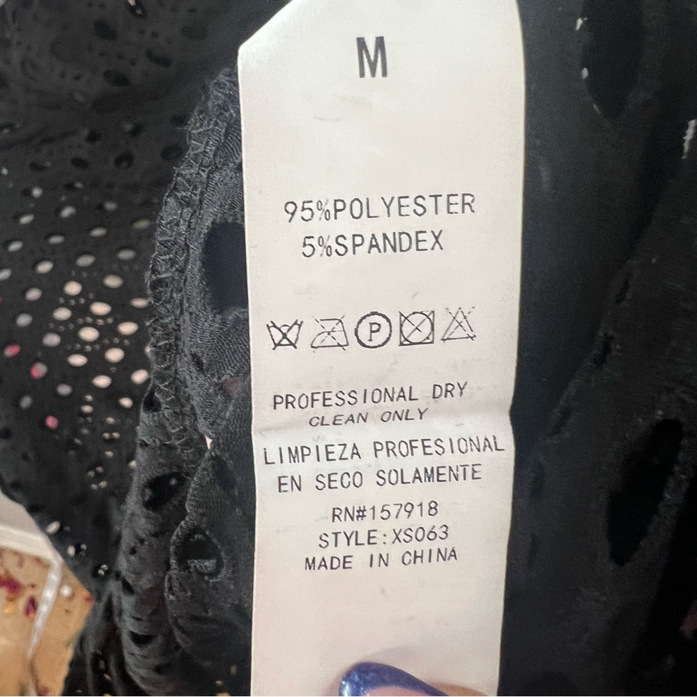 Halfheart • black mesh mock neck minidress; size medium. Fitted EUC - Picture 6 of 7